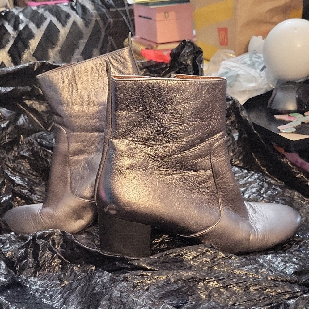 Women's COACH Metallic Ankle Boots Size 9 - Picture 2 of 9